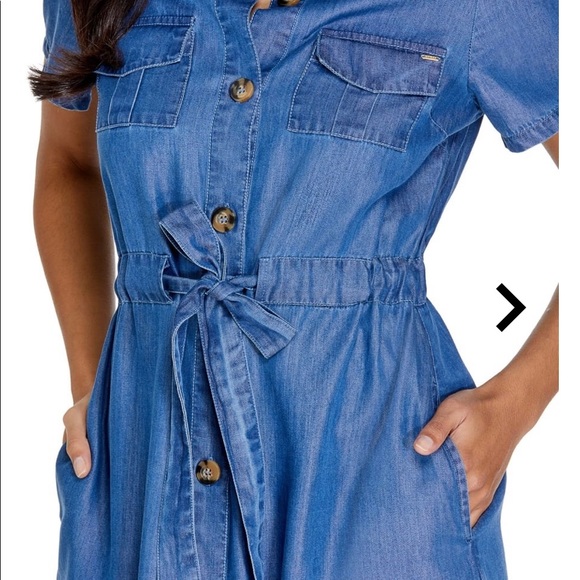 Denim button dress by guess - Picture 3 of 4